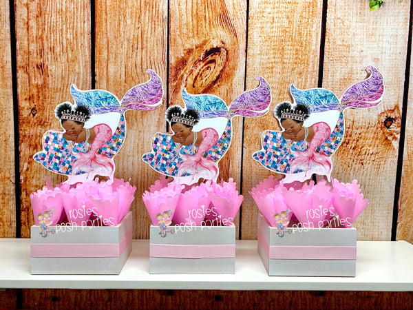 Little Princess Theme | Mermaid Theme Centerpiece | Pastels Mermaid Tail Party | Mermaid Baby Shower Theme | Centerpiece Decor INDIVIDUAL
