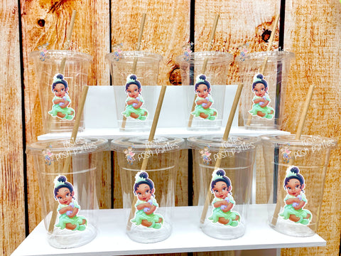 Baby Tiana Theme Cup and straw Favors