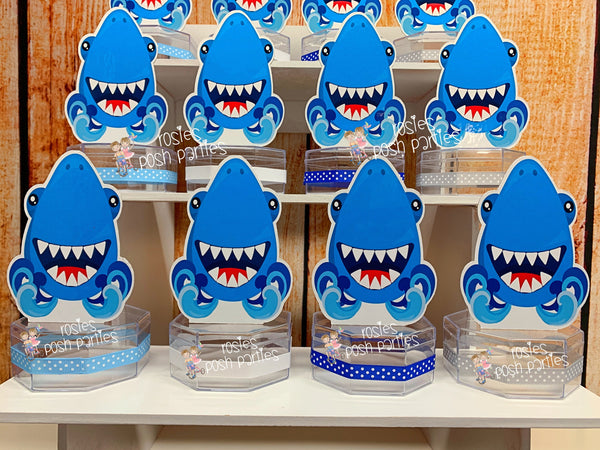 Shark Theme | Shark Birthday Theme Candy Jar Favors | Shark Party Favors | Shark Theme | Ocean Party | Shark Theme Birthday Favors SET OF 12