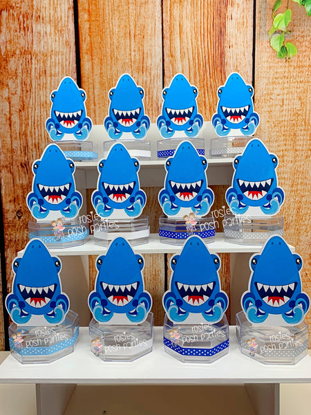 Shark Theme | Shark Birthday Theme Candy Jar Favors | Shark Party Favors | Shark Theme | Ocean Party | Shark Theme Birthday Favors SET OF 12