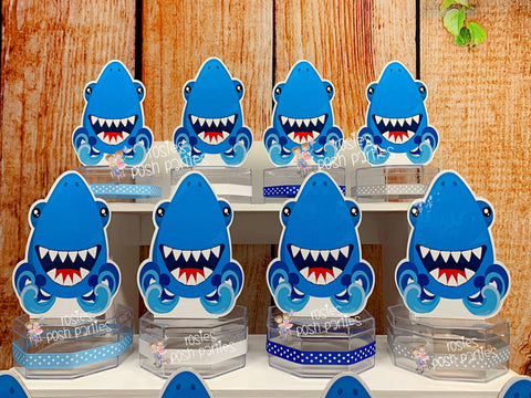 Shark Theme | Shark Birthday Theme Candy Jar Favors | Shark Party Favors | Shark Theme | Ocean Party | Shark Theme Birthday Favors SET OF 12