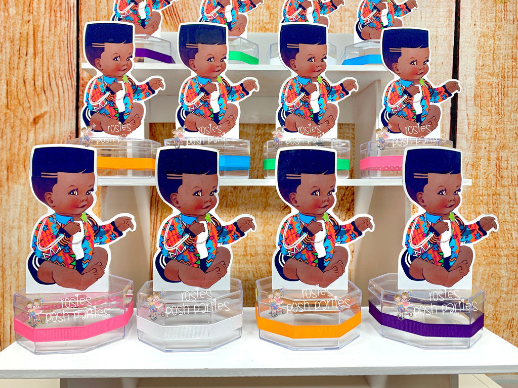Hip Hop Graffiti Prince Theme | African Theme Baby Shower | Hip Hop Theme Candy Jar Favor Theme | Little Prince Afro Baby Shower SET OF 12