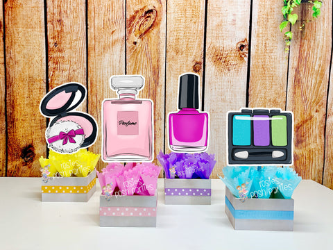 Makeup Theme | Makeup Birthday Party | Spa Theme Party | Girls Night Theme | Makeup Party Centerpiece Decoration | Makeup Bash INDIVIDUAL