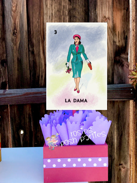 Loteria Theme | Loteria Game Night | Birthday Party Centerpiece Decoration | Loteria Party | Loteria Theme Centerpiece | Party SET OF 7