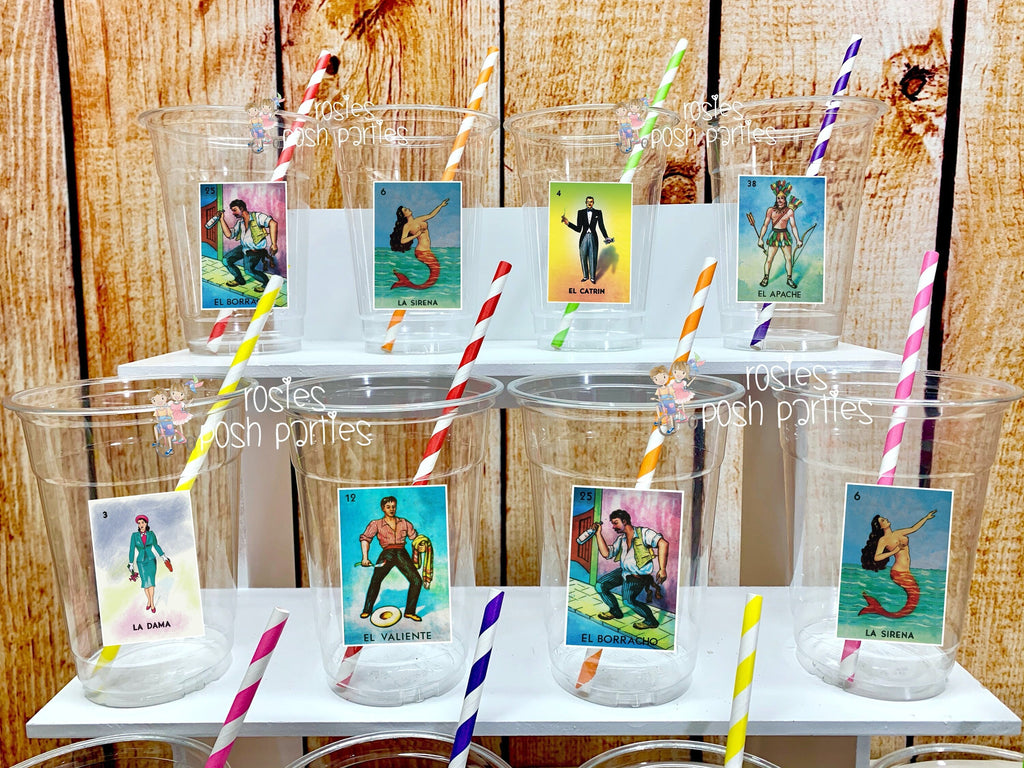 Loteria Theme | Loteria Birthday Party Decoration | Mexican Bingo Night | Loteria Fiesta Party Cup Favors | Loteria Favors Theme VARIETY