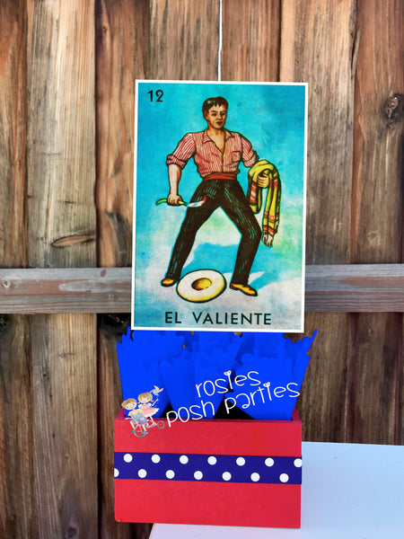 Loteria Theme | Loteria Game Night | Birthday Party Centerpiece Decoration | Loteria Party | Loteria Theme Centerpiece | Party SET OF 7