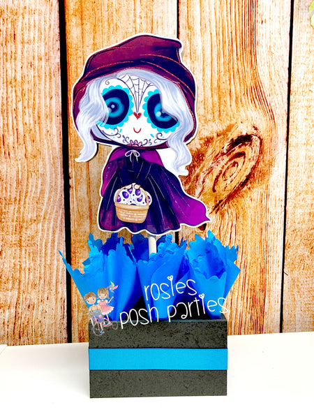 Halloween Girl Costume Party Centerpieces Halloween Theme Birthday Decoration Halloween Witch Theme Watercolor Party Deco Monsters INDVIDUAL
