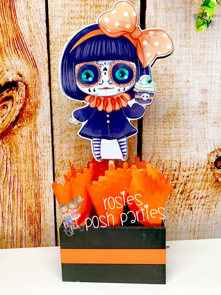 Halloween Girl Costume Party Centerpieces Halloween Theme Birthday Decoration Halloween Witch Theme Watercolor Party Deco Monsters INDVIDUAL