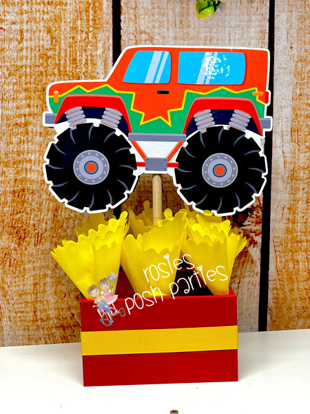 Monster Truck Theme | Monster Truck Birthday | Monster Truck Centerpiece Decoration | Truck Party Decor | Boy Theme | Jam Birthday SET OF 6