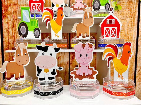 Farm Theme | Farm Baby Shower | Farm Birthday | Farm Barnyard Candy Jar Favor | Frm Party Favor | Farm Theme Decoration | Barnyard SET OF 12