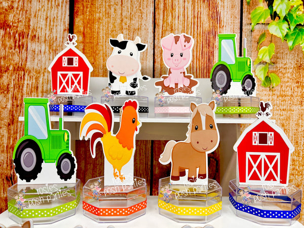 Farm Theme | Farm Baby Shower | Farm Birthday | Farm Barnyard Candy Jar Favor | Frm Party Favor | Farm Theme Decoration | Barnyard SET OF 12