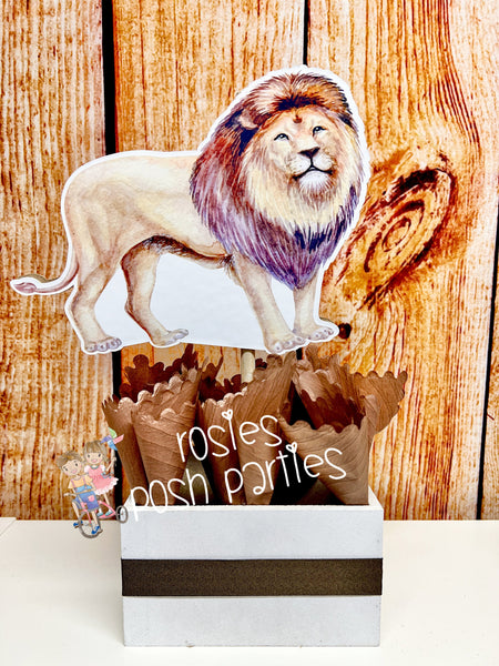 Safari Theme | Safari Baby Shower Centerpiece | Safari Birthday Theme Decoration | Safari Jungle Watercolor Theme | Centerpiece INDIVIDUAL