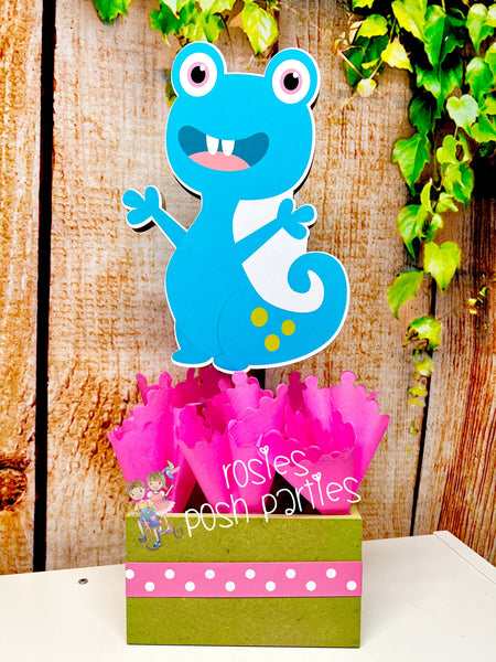 Monster Birthday centerpieces Little Monsters Cute birthday party wood table centerpiece decoration Little Monsters Theme Party INDIVIDUAL