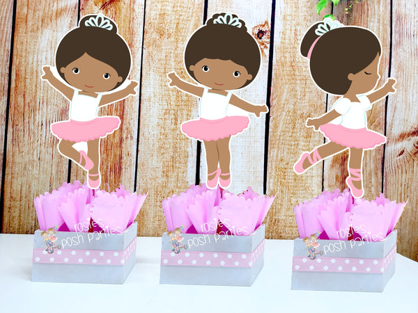 African American Ballerina Theme | Ballerina Baby Shower Centerpiece Decoration | Afro Ballerina Centerpiece | Ballerina Theme INDIVIDUAL