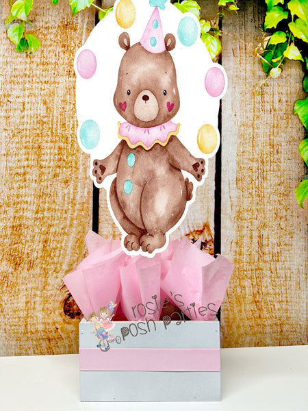 Pink Circus Carnival Baby Shower Theme | Pink Circus Birthday Centerpiece | Baby Shower Decoration | Pink Circus Carnival Theme SET OF 6