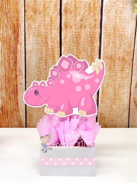 Pink Dinosaur Theme | Girl Dinosaur Birthday | Dinosaur Centerpiece Decoration | Pink Girly Dinosaur Birthday Decoration | Dino INDIVIDUAL