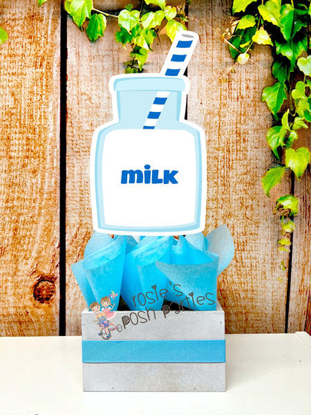Cookies and Milk Theme | Cookies and Milk Birthday | Cookies and Milk Baby Shower | Its a boy | Cookies and Milk Party Decoration SET OF 4
