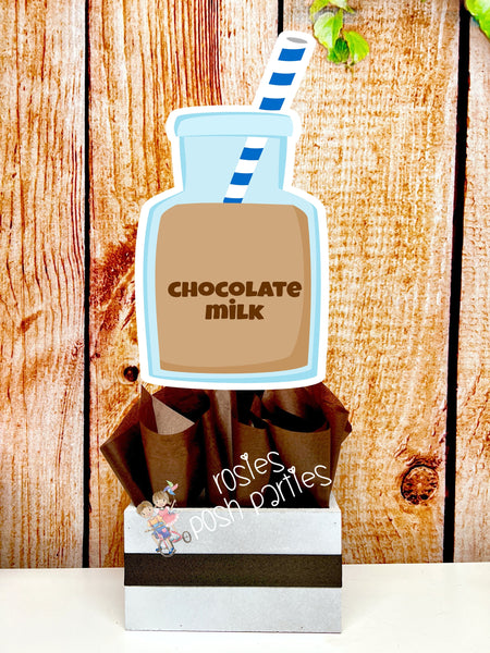 Cookies and Milk Theme | Cookies and Milk Birthday | Cookies and Milk Baby Shower | Its a boy | Cookies and Milk Party Decoration SET OF 4