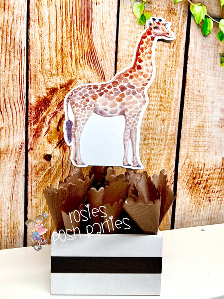 Safari Theme | Safari Baby Shower Centerpiece | Safari Birthday Theme Decoration | Safari Jungle Watercolor Theme | Centerpiece INDIVIDUAL