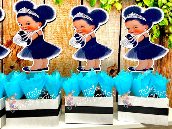 Tiffany Royal Princess | Tiffany Style Baby Shower | Royal Princess Party | Tiffany Centerpiece Decoration | Turquoise & Black Theme Party