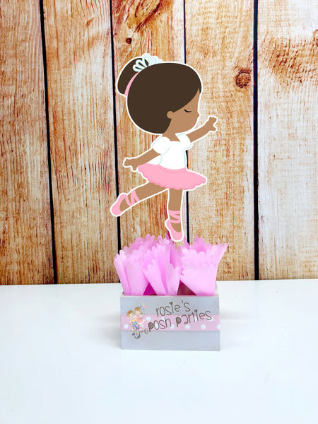 African American Ballerina Theme | Ballerina Baby Shower Centerpiece Decoration | Afro Ballerina Centerpiece | Ballerina Theme INDIVIDUAL