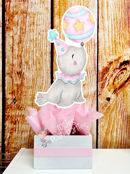 Pink Circus Carnival Baby Shower Theme | Pink Circus Birthday Centerpiece | Baby Shower Decoration | Pink Circus Carnival Theme SET OF 6