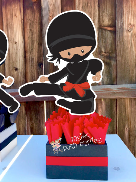Ninja Birthday Ninja Party Ninja Centerpiece Decoration Ninja Birthday Ninja Karate decoration Ninja Favor Karate Boy Karate SET OF 5