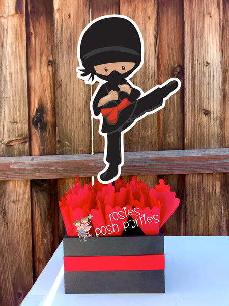 Ninja Birthday Ninja Party Ninja Centerpiece Decoration Ninja Birthday Ninja Karate decoration Ninja Favor Karate Boy Karate SET OF 5