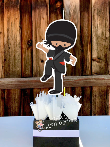 Ninja Birthday Ninja Party Ninja Centerpiece Decoration Ninja Birthday Ninja Karate decoration Ninja Favor Karate Boy Karate SET OF 5