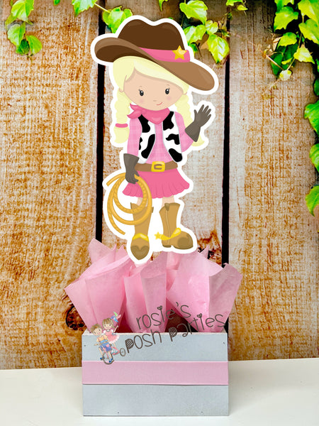Cowgirl Theme | Cowgirl Birthday Centerpiece | Baby Shower Theme | Western Cowgirl Birthday | Wild West Cowgirl Theme Decor INDIVIDUAL