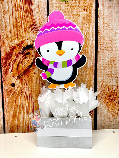 Winter Birthday Theme | Winter Onederland | Winter Birthday Centerpiece | Penguin Reindeer Theme Party | Winter Theme Decoration INDIVIDUAL