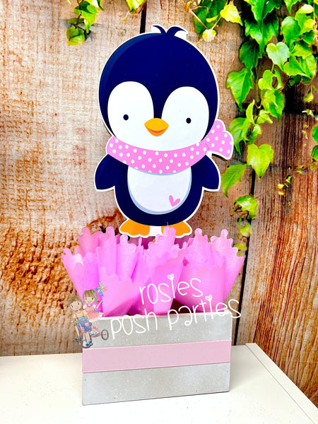 Winter Birthday Theme | Winter Onederland | Winter Birthday Centerpiece | Penguin Reindeer Theme Party | Winter Theme Decoration INDIVIDUAL