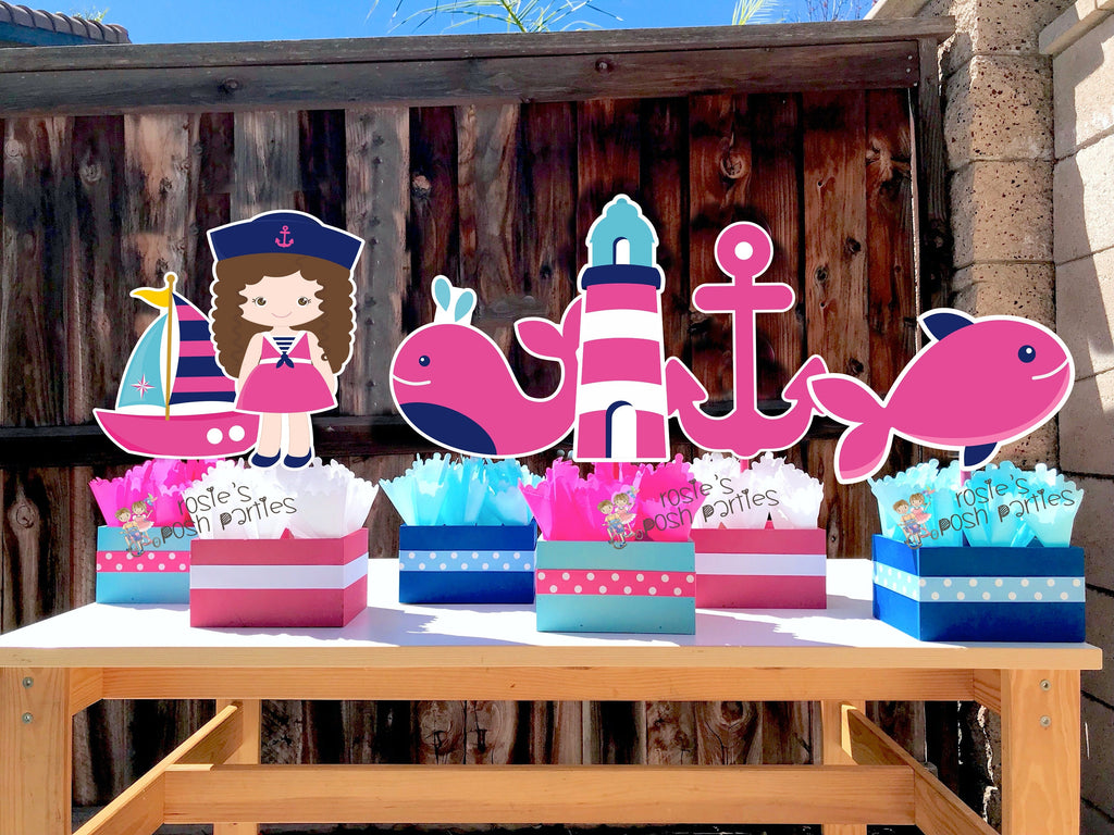 Nautical girl shop baby shower