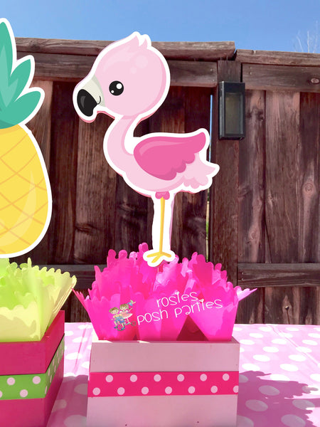 Flamingo Birthday Theme | Pink Flamingo | Pineapple Theme | Bridal Shower | Summer Flamingo Birthday Theme | Flamingo Pineapple Centerpiece