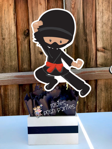 Ninja Birthday Ninja Party Ninja Centerpiece Decoration Ninja Birthday Ninja Karate decoration Ninja Favor Karate Boy Karate SET OF 5