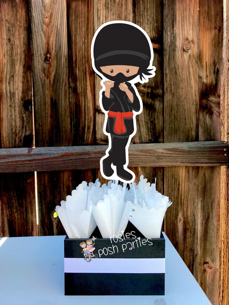 Ninja Birthday Ninja Party Ninja Centerpiece Decoration Ninja Birthday Ninja Karate decoration Ninja Favor Karate Boy Karate SET OF 5