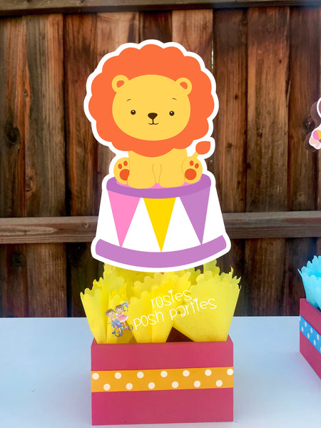 Pink Carnival Theme | Girl Circus Party | Pink Carnival Centerpiece | Girl Circus Carnival Decoration | Circus Party Centerpiece SET OF 6
