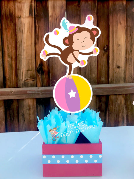 Pink Carnival Theme | Girl Circus Party | Pink Carnival Centerpiece | Girl Circus Carnival Decoration | Circus Party Centerpiece SET OF 6