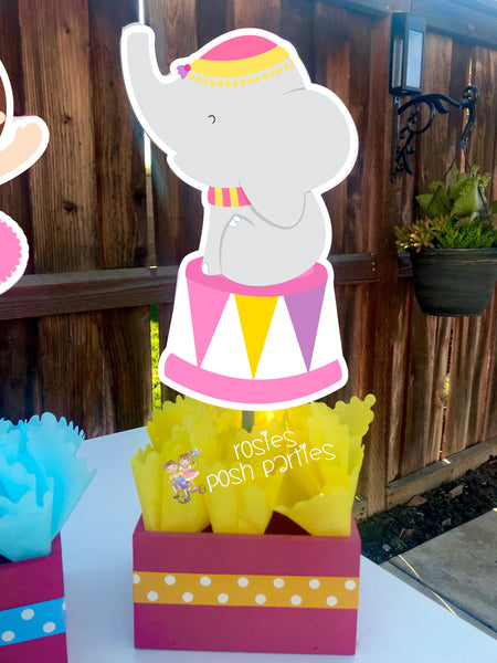 Pink Carnival Theme | Girl Circus Party | Pink Carnival Centerpiece | Girl Circus Carnival Decoration | Circus Party Centerpiece SET OF 6