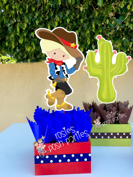 Cowboy Theme | Western Cowboy | Cowboy Birthday Party | Western Theme | Western Centerpiece Party| Cowboy Theme Decoration SET OF 4
