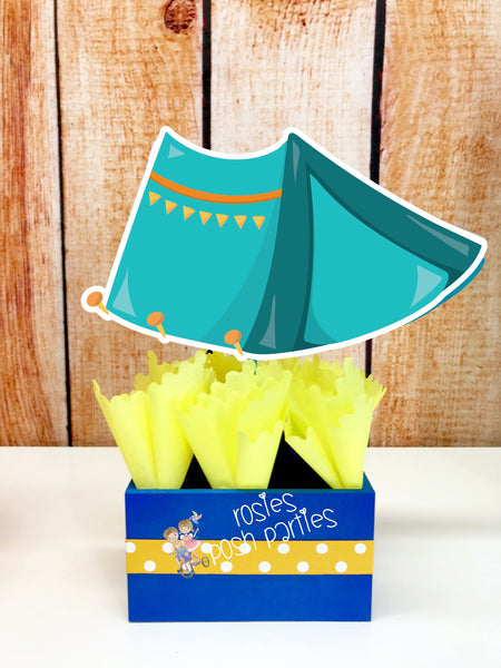 Camping Theme | Camp Birthday Party Centerpieces | Camping Theme Party Decoration | Camping Decoration Party Camp Sleep over SET OF 6