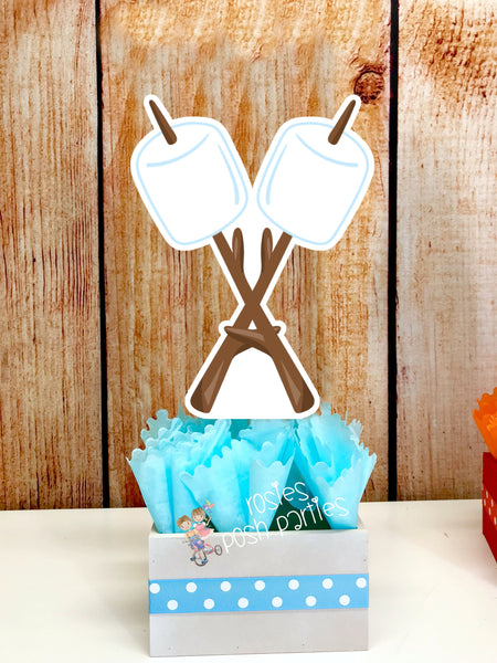 Camping Theme | Camp Birthday Party Centerpieces | Camping Theme Party Decoration | Camping Decoration Party Camp Sleep over SET OF 6