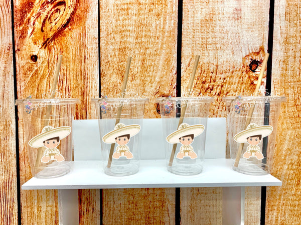 Baby Charro Theme | Charro Baptism | Charro First Birthday | Charro Baby Shower Party Cup Favors | Charro Party | Charro Theme Deco VARIETY