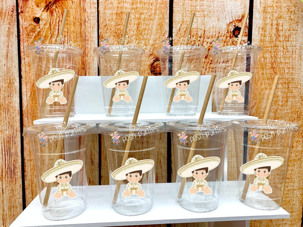 Baby Charro Theme | Charro Baptism | Charro First Birthday | Charro Baby Shower Party Cup Favors | Charro Party | Charro Theme Deco VARIETY