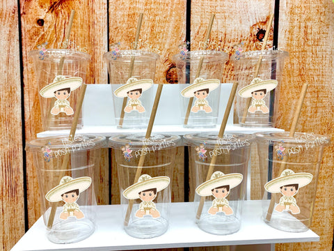 Baby Charro Theme | Charro Baptism | Charro First Birthday | Charro Baby Shower Party Cup Favors | Charro Party | Charro Theme Deco VARIETY