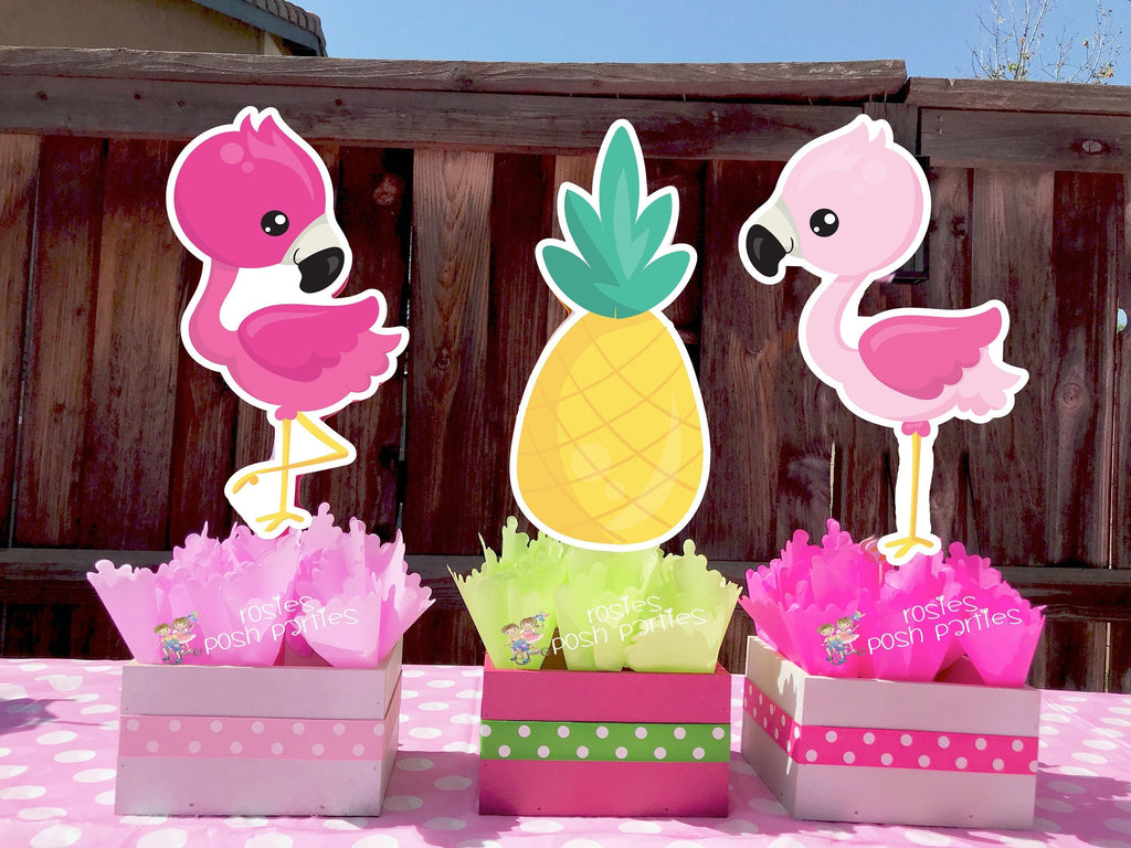 Flamingo Birthday Theme | Pink Flamingo | Pineapple Theme | Bridal Shower | Summer Flamingo Birthday Theme | Flamingo Pineapple Centerpiece