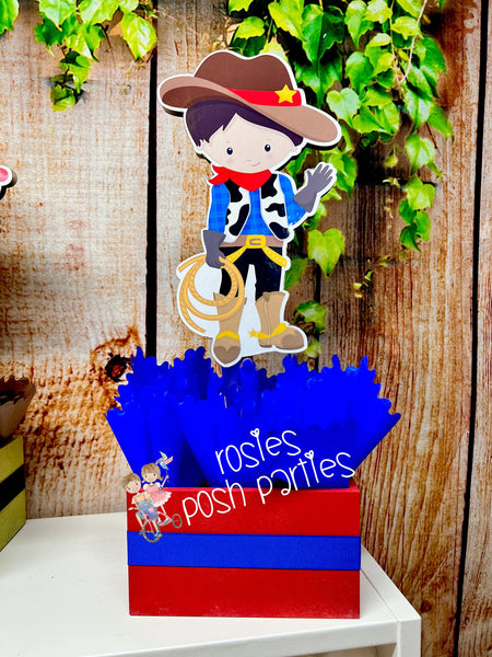 Cowboy Birthday Centerpieces Decoration Party Western Party Cowboy Western Birthday Prop Cowboy Theme Western Party Cowboy party SET OF 4