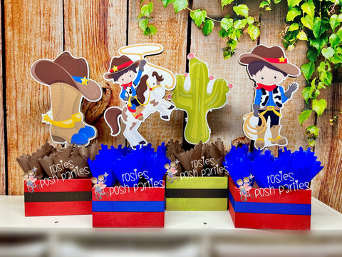 Cowboy Birthday Centerpieces Decoration Party Western Party Cowboy Western Birthday Prop Cowboy Theme Western Party Cowboy party SET OF 4