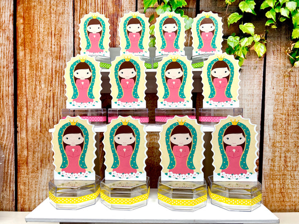 Virgen de Guadalupe Birthday or Baby Shower PartyTheme, Lady of Guadalupe Favors, Baptism Party Favors, First Communion Guadalupe SET OF 12