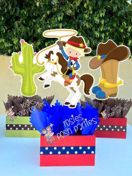 Cowboy Theme | Western Cowboy | Cowboy Birthday Party | Western Theme | Western Centerpiece Party| Cowboy Theme Decoration SET OF 4